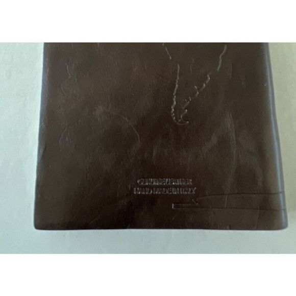 New Genuine Leather Made in Italy World Map Beautiful Lined Notebook - Brown - Picture 5 of 10